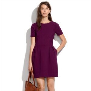 Madewell Gallerist Ponte Dress in Plum Size 0